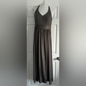 White by Vera Wang Grey Maxi A-Line Dress